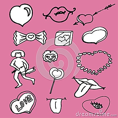 Love,cupid, love, candy, sweets, Valentine`s Day gift, hearts, sweetnes Stock Photo